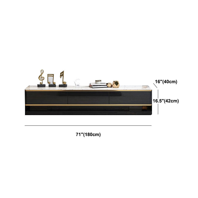Luxurious 3-Drawer TV Stand Console 16.54-Inch H Glass TV Console Clearhalo 'furn' 'furn_tv_stands_entertainment_centers' 'Furniture' 'Living Room Furniture' 'TV Stands & Entertainment Centers' 'TV Stands & Media Storage Furniture' 'tv_stands_entertainment_centers' 6273394