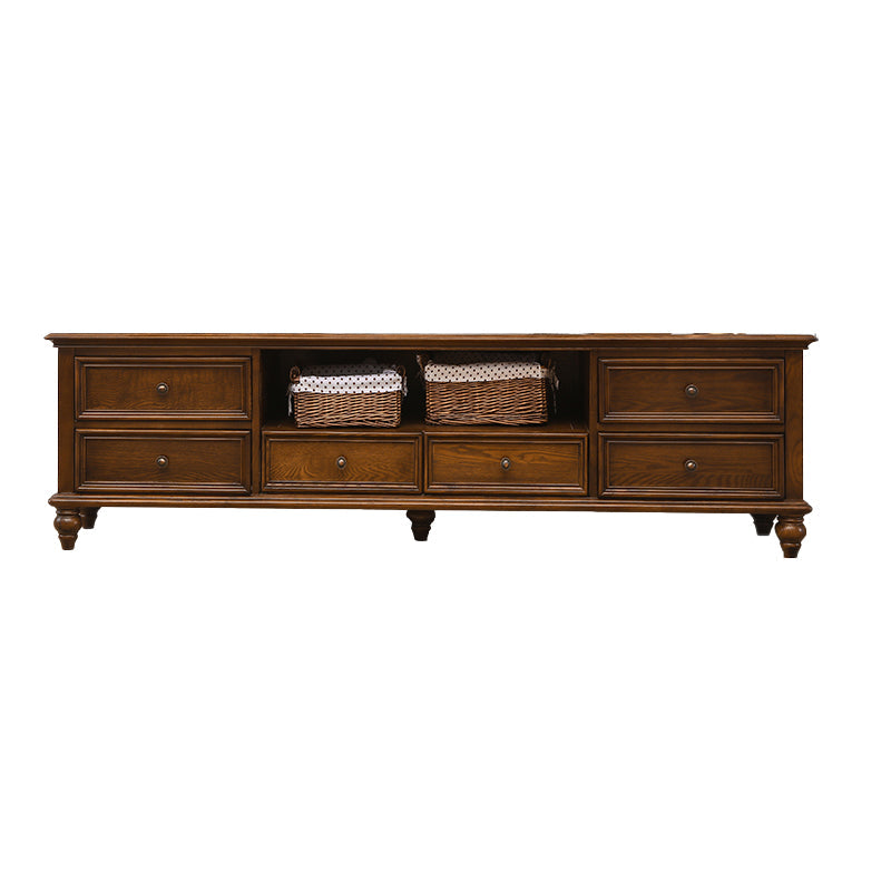 Solid Wood Home TV Stand Traditional TV Cabinet with Splayed Wood Legs Walnut Clearhalo 'furn' 'furn_tv_stands_entertainment_centers' 'Furniture' 'Living Room Furniture' 'TV Stands & Entertainment Centers' 'TV Stands & Media Storage Furniture' 'tv_stands_entertainment_centers' 6273405