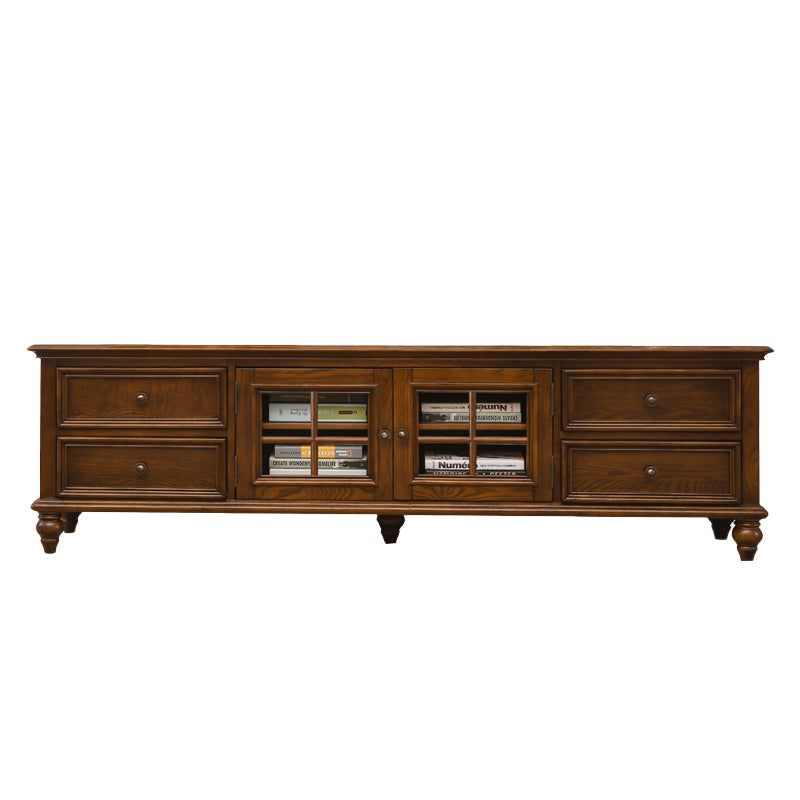 Solid Wood Home TV Stand Traditional TV Cabinet with Splayed Wood Legs Walnut Clearhalo 'furn' 'furn_tv_stands_entertainment_centers' 'Furniture' 'Living Room Furniture' 'TV Stands & Entertainment Centers' 'TV Stands & Media Storage Furniture' 'tv_stands_entertainment_centers' 6273407