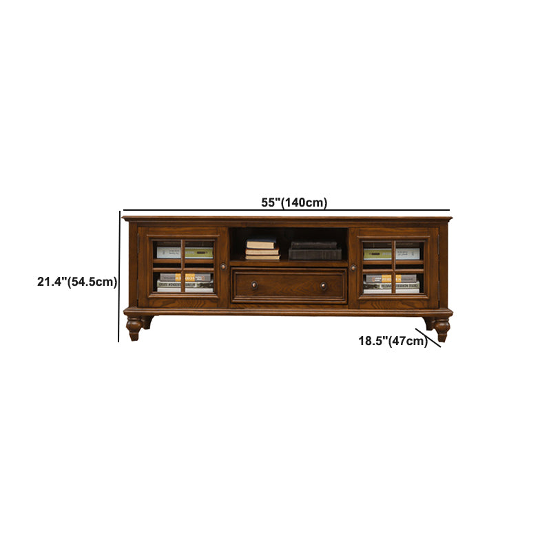 Solid Wood Home TV Stand Traditional TV Cabinet with Splayed Wood Legs Clearhalo 'furn' 'furn_tv_stands_entertainment_centers' 'Furniture' 'Living Room Furniture' 'TV Stands & Entertainment Centers' 'TV Stands & Media Storage Furniture' 'tv_stands_entertainment_centers' 6273419