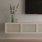 Nordic Solid Wood Wall-Mounted TV Cabinet Living Room Cotton-Linen TV Stand Clearhalo 'furn' 'furn_tv_stands_entertainment_centers' 'Furniture' 'Living Room Furniture' 'TV Stands & Entertainment Centers' 'TV Stands & Media Storage Furniture' 'tv_stands_entertainment_centers' 6273497