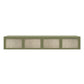 Nordic Solid Wood Wall-Mounted TV Cabinet Living Room Cotton-Linen TV Stand 71"L x 16"W x 12"H Green Clearhalo 'furn' 'furn_tv_stands_entertainment_centers' 'Furniture' 'Living Room Furniture' 'TV Stands & Entertainment Centers' 'TV Stands & Media Storage Furniture' 'tv_stands_entertainment_centers' 6273498