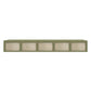 Nordic Solid Wood Wall-Mounted TV Cabinet Living Room Cotton-Linen TV Stand 89"L x 16"W x 12"H Green Clearhalo 'furn' 'furn_tv_stands_entertainment_centers' 'Furniture' 'Living Room Furniture' 'TV Stands & Entertainment Centers' 'TV Stands & Media Storage Furniture' 'tv_stands_entertainment_centers' 6273500