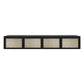 Nordic Solid Wood Wall-Mounted TV Cabinet Living Room Cotton-Linen TV Stand 71"L x 16"W x 12"H Black Clearhalo 'furn' 'furn_tv_stands_entertainment_centers' 'Furniture' 'Living Room Furniture' 'TV Stands & Entertainment Centers' 'TV Stands & Media Storage Furniture' 'tv_stands_entertainment_centers' 6273503