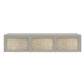 Nordic Solid Wood Wall-Mounted TV Cabinet Living Room Cotton-Linen TV Stand 54"L x 16"W x 12"H Grey Clearhalo 'furn' 'furn_tv_stands_entertainment_centers' 'Furniture' 'Living Room Furniture' 'TV Stands & Entertainment Centers' 'TV Stands & Media Storage Furniture' 'tv_stands_entertainment_centers' 6273510