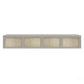 Nordic Solid Wood Wall-Mounted TV Cabinet Living Room Cotton-Linen TV Stand 71"L x 16"W x 12"H Grey Clearhalo 'furn' 'furn_tv_stands_entertainment_centers' 'Furniture' 'Living Room Furniture' 'TV Stands & Entertainment Centers' 'TV Stands & Media Storage Furniture' 'tv_stands_entertainment_centers' 6273511