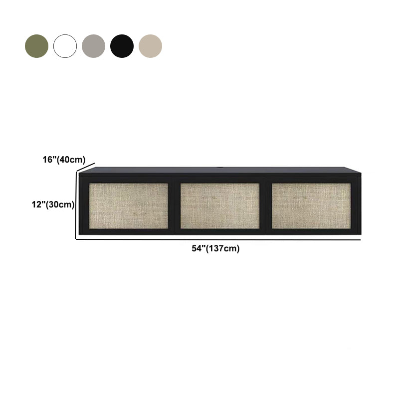 Nordic Solid Wood Wall-Mounted TV Cabinet Living Room Cotton-Linen TV Stand Clearhalo 'furn' 'furn_tv_stands_entertainment_centers' 'Furniture' 'Living Room Furniture' 'TV Stands & Entertainment Centers' 'TV Stands & Media Storage Furniture' 'tv_stands_entertainment_centers' 6273516