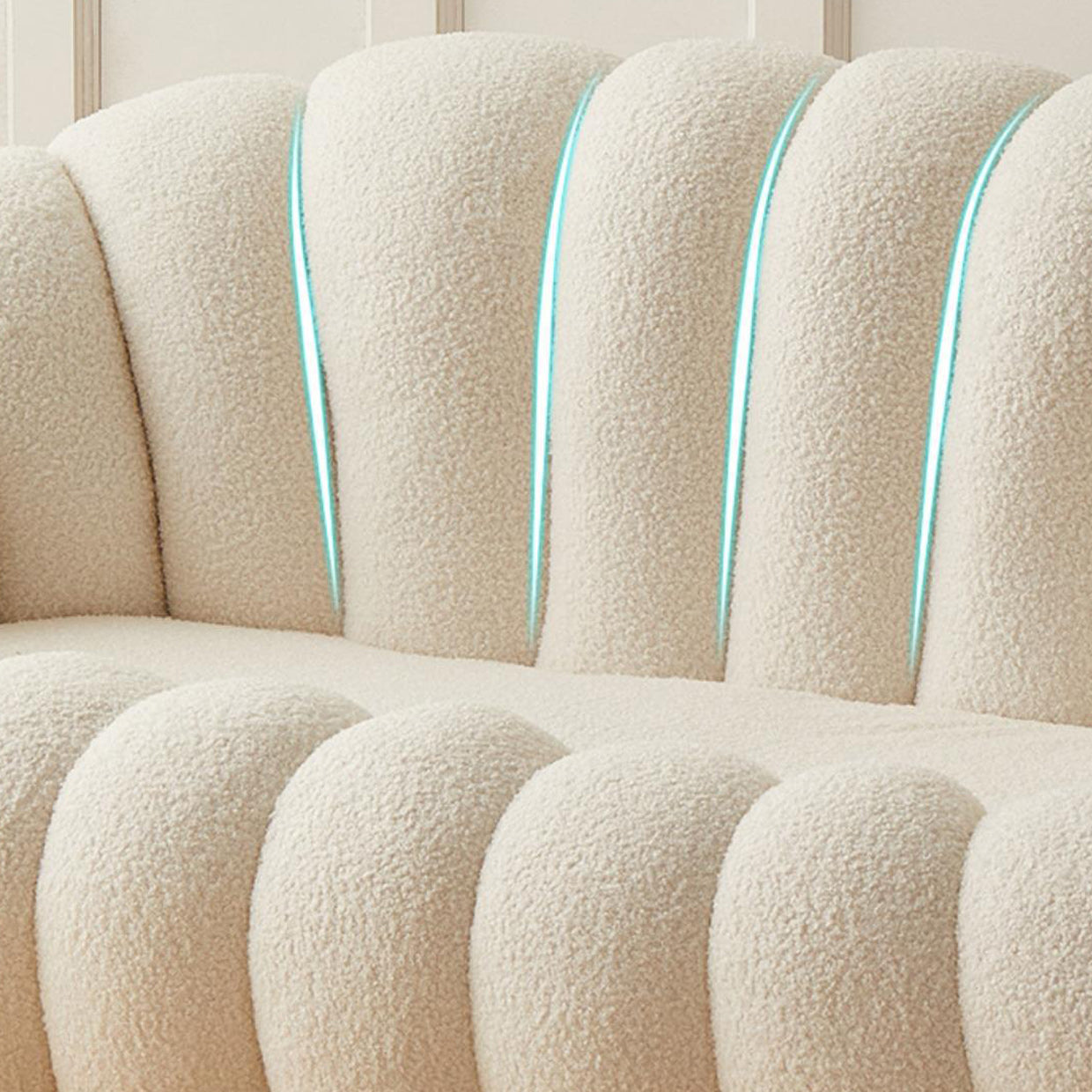 Divano contemporaneo con braccia inclinate 26,77 "divano standard di alto livello