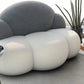 29.53" Wide Polyester Blend Curved Sofa Cloud Shape Armless Sofa