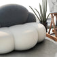 29.53" Wide Polyester Blend Curved Sofa Cloud Shape Armless Sofa