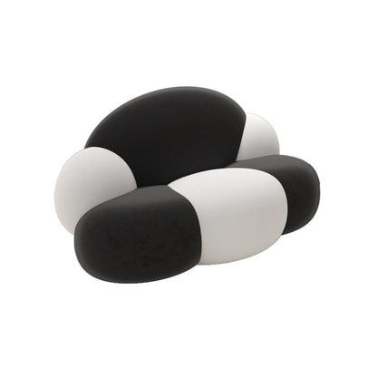 29.53" Wide Polyester Blend Curved Sofa Cloud Shape Armless Sofa