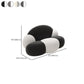 29.53" Wide Polyester Blend Curved Sofa Cloud Shape Armless Sofa