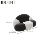 29.53" Wide Polyester Blend Curved Sofa Cloud Shape Armless Sofa