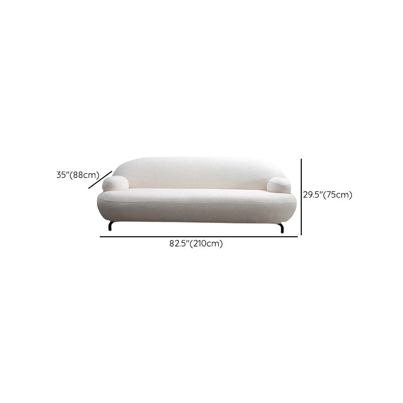 Recessed Arm Sofa Contemporary Wool 29.52-Inch High Sofa in Whit Clearhalo 'furn' 'furn_sofas' 'Furniture' 'Living Room Furniture' 'Sofa' 'sofas' 6273600