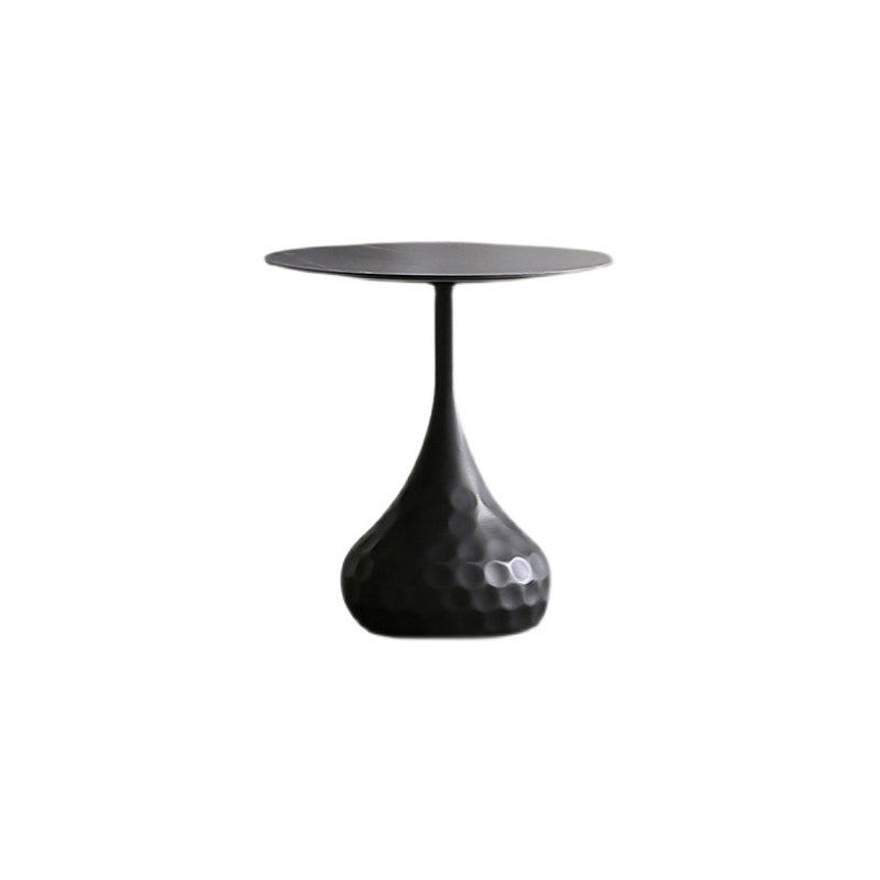 Round Slate Coffee Table Set Metal Pedestal Simple Cocktail Table 19.7"L x 19.7"W x 19.7"H Clearhalo 'Coffee & Accent Tables' 'Coffee Tables' 'coffee_tables' 'furn' 'furn_coffee_tables' 'Furniture' 'Living Room Furniture' 6273612