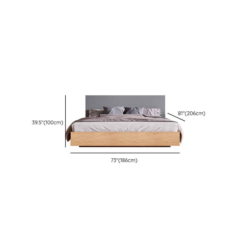 Lit de panneau de rangement soulevez le lit de panneau de panneau rectangulaire naturel