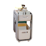 Moderna de la noche de la mesa de plástico de la mesa de acento con 2 cajones