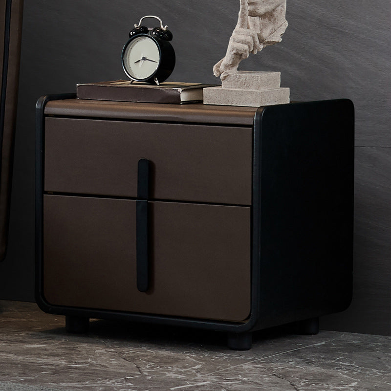 Mobile moderno comodino da letto in legno massiccio con cassetti