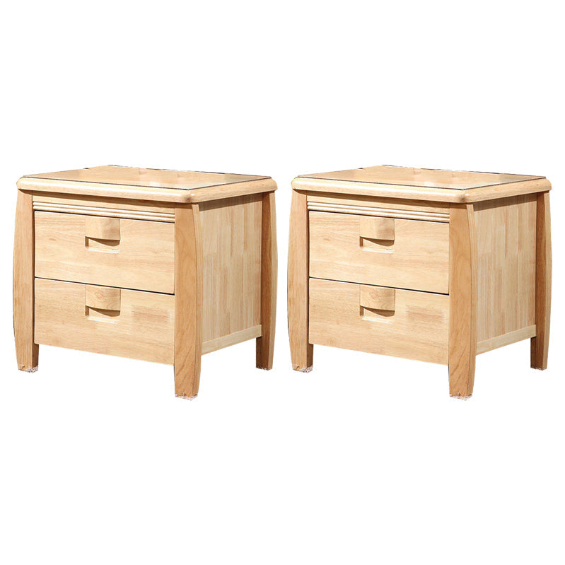 Traditional Bed Nightstand Solid Wood Bedside Cabinet with Drawer Wood 2 Piece Set Clearhalo 'Bedroom Furniture' 'furn' 'furn_night_stand' 'Furniture' 'night_stand' 'Nightstands' 6273892