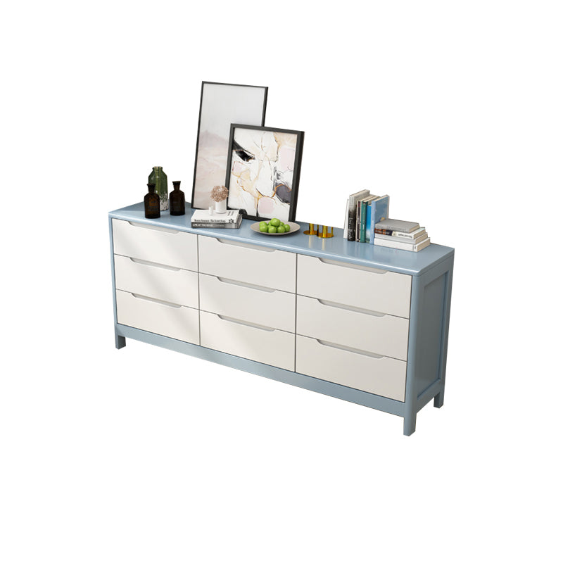 Cassapanca moderna in legno di gomma per la casa con cassetti