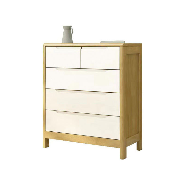 Cassapanca moderna in legno di gomma per la casa con cassetti