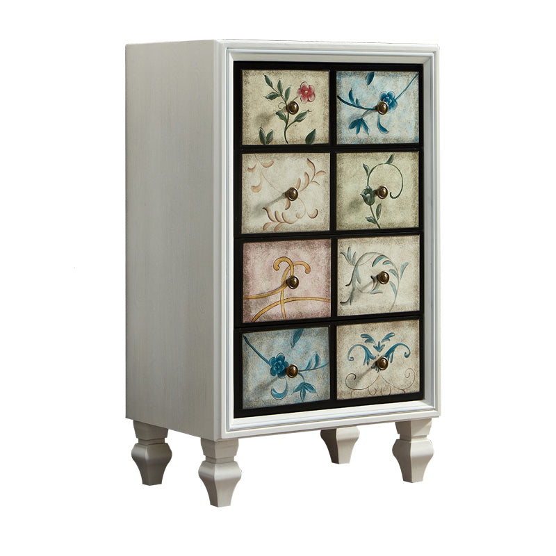 Coffre de rangement en bois traditionnel américain, coffre de maison avec tiroirs