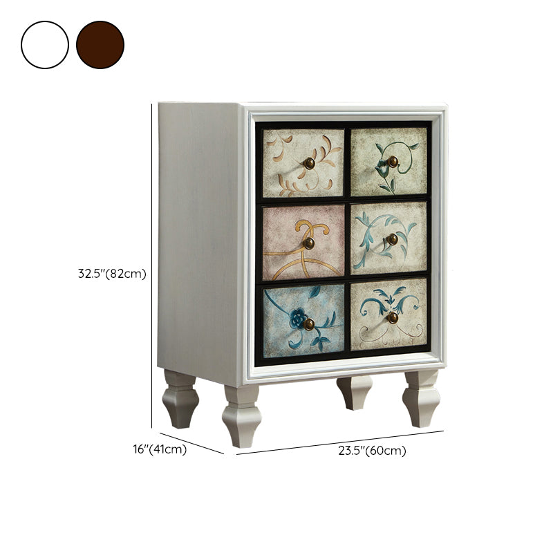 Coffre de rangement en bois traditionnel américain, coffre de maison avec tiroirs