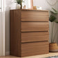 Coffre de rangement en bois pour chambre à coucher contemporaine, coffre vertical avec tiroirs