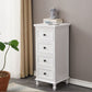 Nautical Solid Wood Storage Chest Bedroom Vertical Chest with Drawers