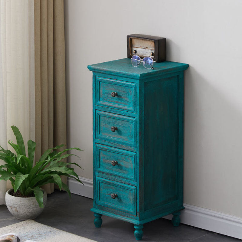 Nautical Solid Wood Storage Chest Bedroom Vertical Chest with Drawers