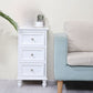 Nautical Solid Wood Storage Chest Bedroom Vertical Chest with Drawers