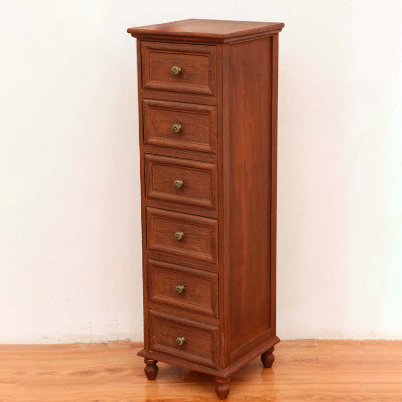 Nautical Solid Wood Storage Chest Bedroom Vertical Chest with Drawers