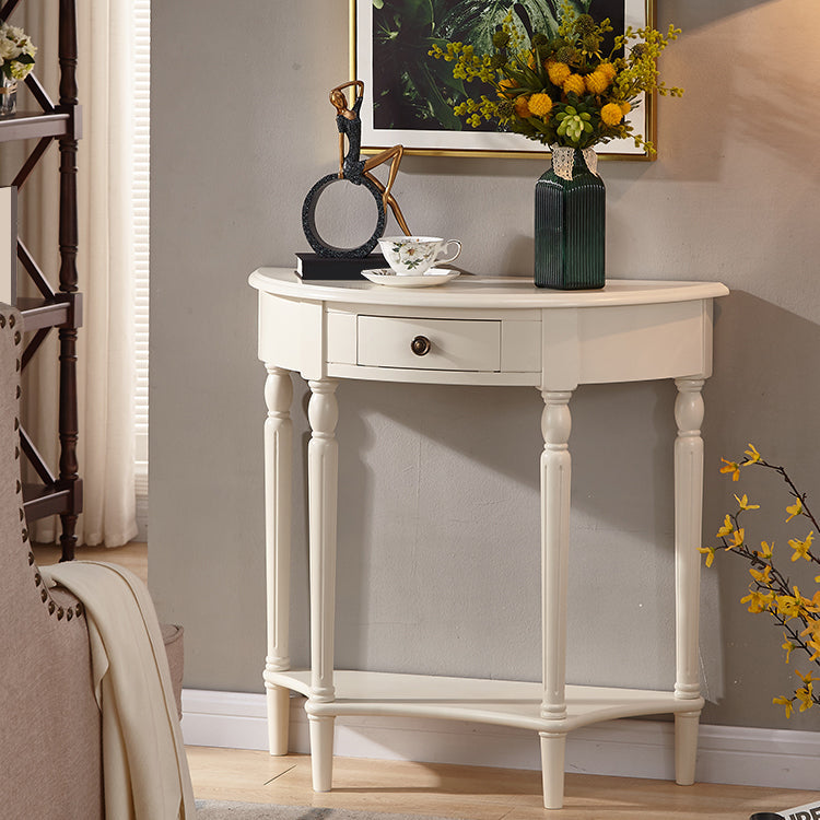 Tavolo di accento della console moderna di metà secolo con divani console di finitura antica con cassetto