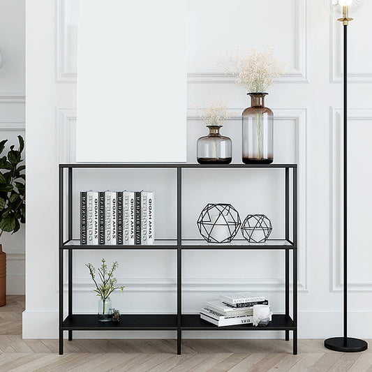 3-Shelf Contemporary Console Accent Table Antique Finish Console Sofa Table in Metal