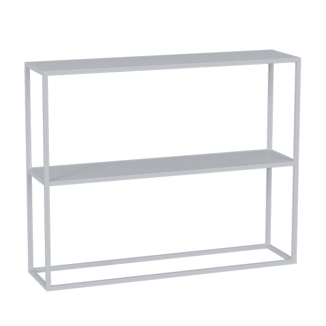 Modern Console Accent Table Antique Finish Rectangle Console Sofa Table in Metal 39.5"L x 10"W x 31.5"H White Clearhalo 'Console Tables' 'console_tables' 'Entry & Mudroom Furniture' 'furn' 'furn_console_tables' 'Furniture' 6274369