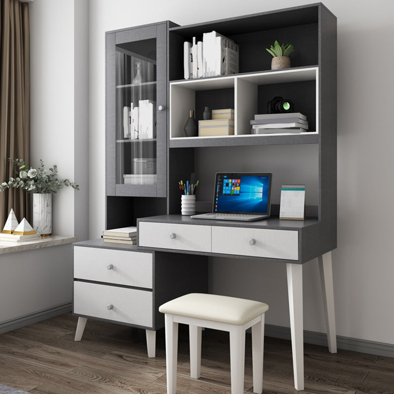 Contemporary Writing Desk Parsons Computer Desk with Wooden Legs Clearhalo 'furn' 'furn_office_desk' 'Furniture' 'Office Desks' 'Office Furniture' 'office_desk' 6274855