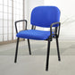 Contemporary No Wheels Office Chair Fabric Conference Low-Back Guest Chair