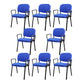 Contemporary No Wheels Office Chair Fabric Conference Low-Back Guest Chair