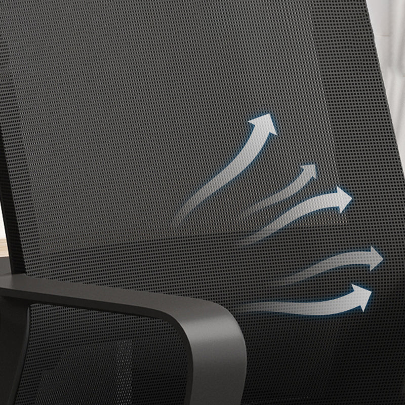 ミッドバックホームオフィスチェアブラックフレームモダンカンファレンスチェア