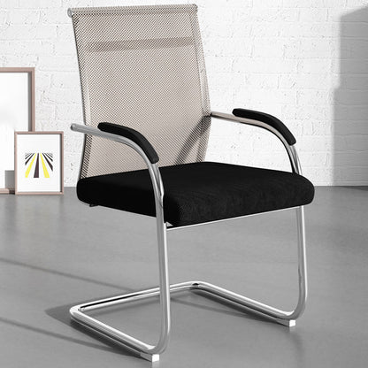 Modern Office Chair Mesh Ergonomic Chair Mid-Back Chair in Black 1 Piece Clearhalo 'furn' 'furn_office_chair' 'Furniture' 'Office Chairs' 'Office Furniture' 'office_chair' 6275333