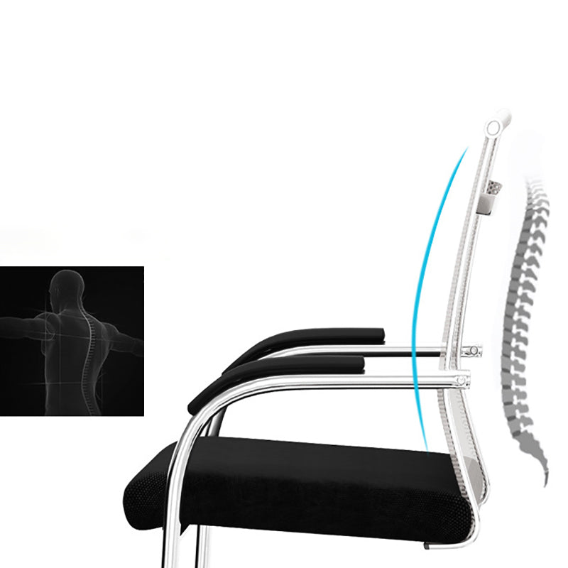 Modern Office Chair Mesh Ergonomic Chair Mid-Back Chair in Black Clearhalo 'furn' 'furn_office_chair' 'Furniture' 'Office Chairs' 'Office Furniture' 'office_chair' 6275338