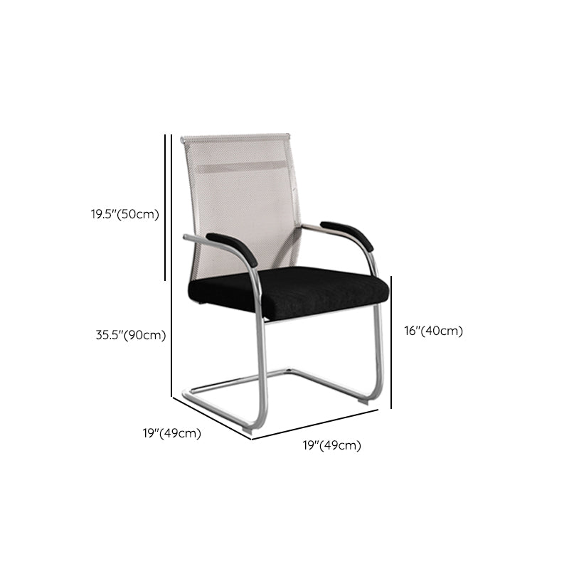 Modern Office Chair Mesh Ergonomic Chair Mid-Back Chair in Black Clearhalo 'furn' 'furn_office_chair' 'Furniture' 'Office Chairs' 'Office Furniture' 'office_chair' 6275344