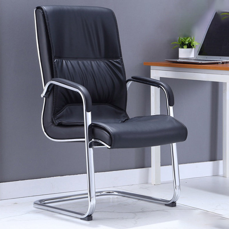 Black Microfiber Mesh Desk Chair Modern No Distressing Office Chair 1 Piece Clearhalo 'furn' 'furn_office_chair' 'Furniture' 'Office Chairs' 'Office Furniture' 'office_chair' 6275360