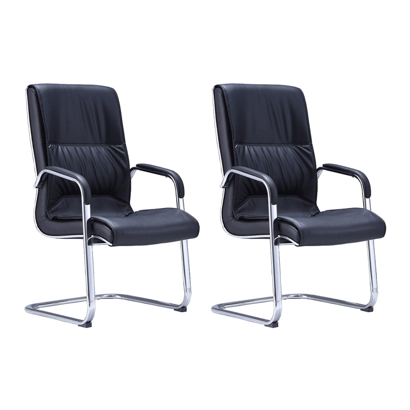 Black Microfiber Mesh Desk Chair Modern No Distressing Office Chair 2 Piece Set Clearhalo 'furn' 'furn_office_chair' 'Furniture' 'Office Chairs' 'Office Furniture' 'office_chair' 6275361