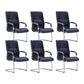 Black Microfiber Mesh Desk Chair Modern No Distressing Office Chair 6 Piece Set Clearhalo 'furn' 'furn_office_chair' 'Furniture' 'Office Chairs' 'Office Furniture' 'office_chair' 6275364