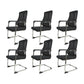 Arms Included Office Chair Contemporary Chrome Frame Desk Chair 6 Piece Set Black Clearhalo 'furn' 'furn_office_chair' 'Furniture' 'Office Chairs' 'Office Furniture' 'office_chair' 6275429