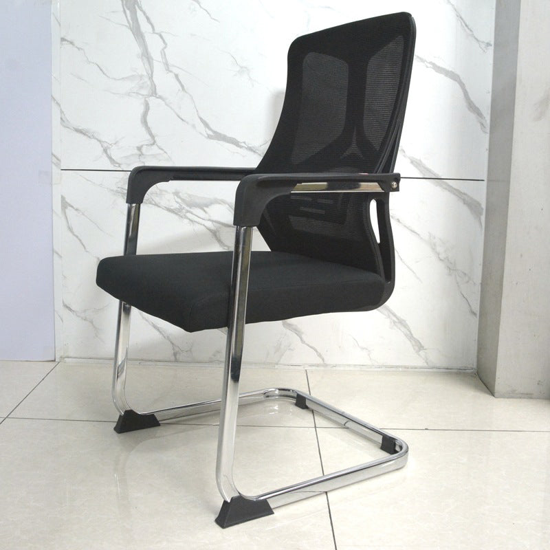 Arms Included Office Chair Contemporary Chrome Frame Desk Chair 1 Piece Black Clearhalo 'furn' 'furn_office_chair' 'Furniture' 'Office Chairs' 'Office Furniture' 'office_chair' 6275432