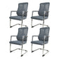 Arms Included Office Chair Contemporary Chrome Frame Desk Chair 4 Piece Set Gray Clearhalo 'furn' 'furn_office_chair' 'Furniture' 'Office Chairs' 'Office Furniture' 'office_chair' 6275435