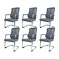 Arms Included Office Chair Contemporary Chrome Frame Desk Chair 6 Piece Set Gray Clearhalo 'furn' 'furn_office_chair' 'Furniture' 'Office Chairs' 'Office Furniture' 'office_chair' 6275438