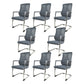Arms Included Office Chair Contemporary Chrome Frame Desk Chair 8 Piece Set Gray Clearhalo 'furn' 'furn_office_chair' 'Furniture' 'Office Chairs' 'Office Furniture' 'office_chair' 6275439